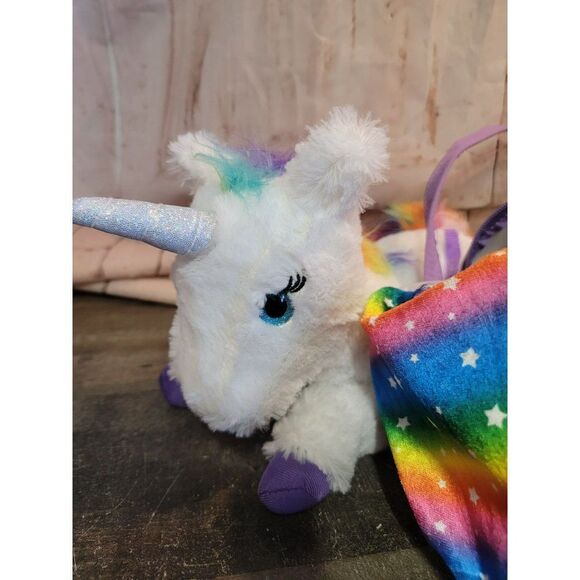 Unicorn plush bag brush toy figure stuffed animal set - Picture 2 of 8